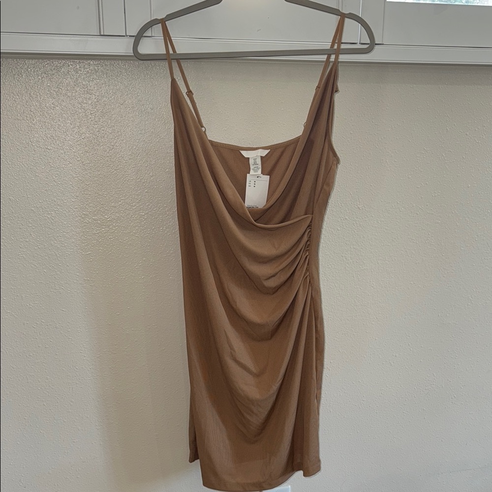 Elegant Caramel Slip Dress